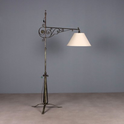 Lampada da Terra in Ferro e Lamierino