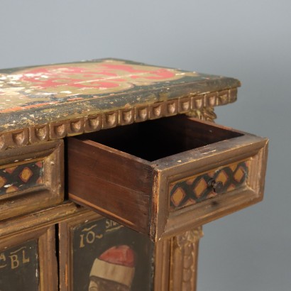 Coppia di stipetti,Coppia di Piccoli Stipi in Stile Rinas