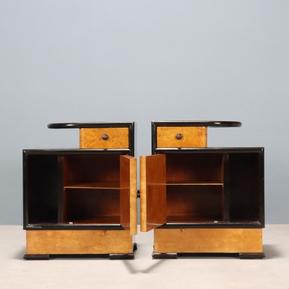 Due Comodini Decò anni '40,Due Comodini Déco anni '40