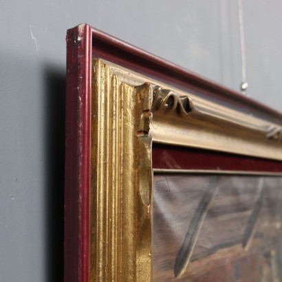 Dipinto Mario Fattori,Dipinto di Mario Fattori,Interno con focolare,Mario Fattori,Mario Fattori,Mario Fattori,Mario Fattori