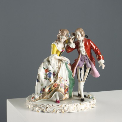 Gruppo Galante in Porcellana Manifattura Capodimonte