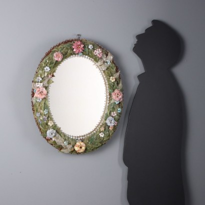 Specchiera vetro Venezia,Specchiera Veneziana con Vetri Colorati