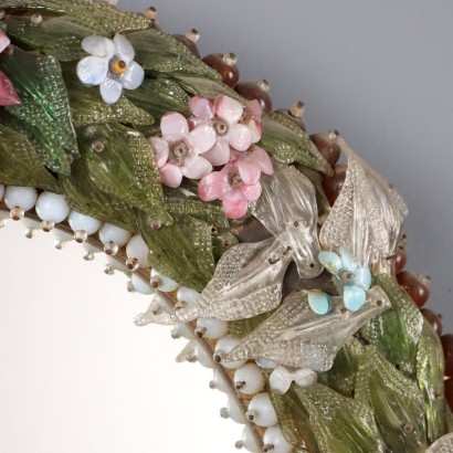 Specchiera vetro Venezia,Specchiera Veneziana con Vetri Colorati