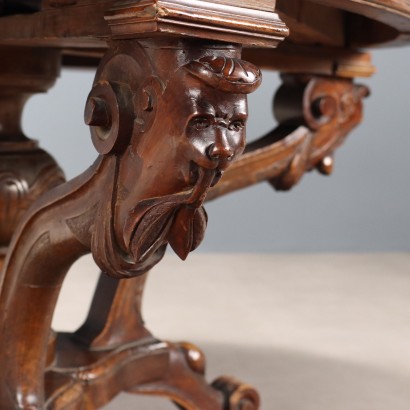 tavolo a cestello,Tavolo a Cestello allungabile in Noce