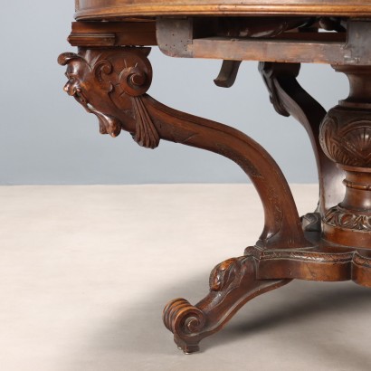 tavolo a cestello,Tavolo a Cestello allungabile in Noce