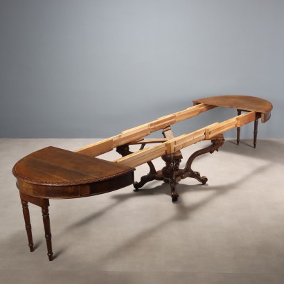 tavolo a cestello,Tavolo a Cestello allungabile in Noce