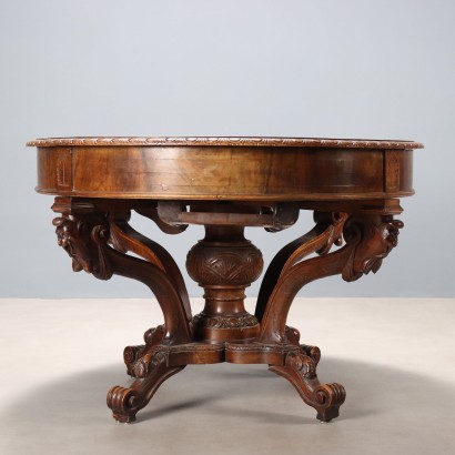 tavolo a cestello,Tavolo a Cestello allungabile in Noce