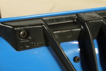 Tecno Office chairs, three chairs, shell in polyamide, aluminium base, good condition