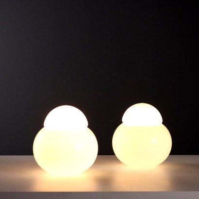 Due Lampade 'Daruma' di Sergio Asti per Candle