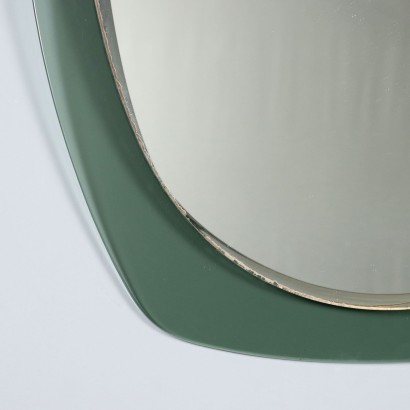 Specchio con Cornice in Vetro Colorato