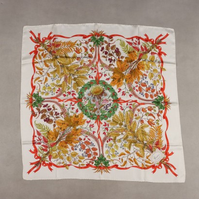 Gucci Foulard Vintage con Stampa Autunnale