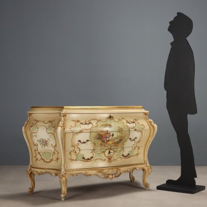 Comò,Cassettone in stile Barocchetto Veneziano