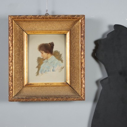 Dipinto di Giovanni Bevilacqua,Ritratto femminile,Giovanni Bevilacqua,Giovanni Bevilacqua,Giovanni Bevilacqua,Giovanni Bevilacqua