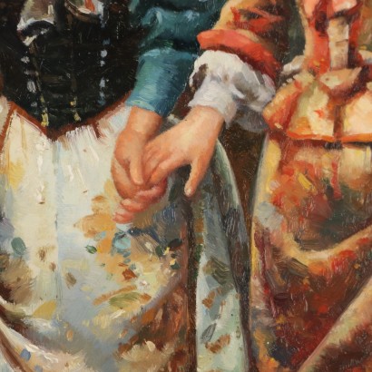 Dipinto di Frank Moss Bennett,Dame con un moschettiere,Frank Moss Bennett,Frank Moss Bennett,Frank Moss Bennett,Frank Moss Bennett