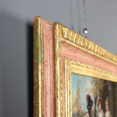 Dipinto di Frank Moss Bennett,Dame con un moschettiere,Frank Moss Bennett,Frank Moss Bennett,Frank Moss Bennett,Frank Moss Bennett