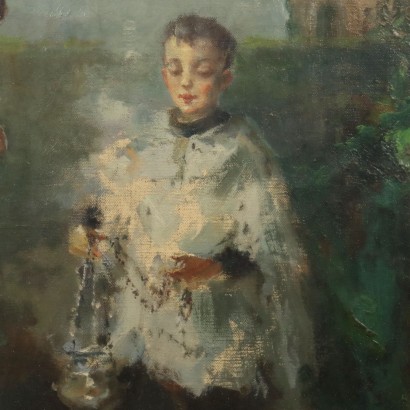 Dipinto di Giuseppe Solenghi,Il novizio,Giuseppe Solenghi,Giuseppe Solenghi,Giuseppe Solenghi