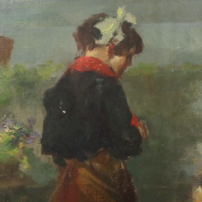 Dipinto di Giuseppe Solenghi,Il novizio,Giuseppe Solenghi,Giuseppe Solenghi,Giuseppe Solenghi