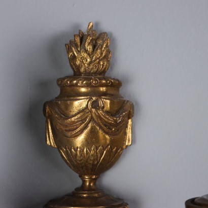 Gruppo 6 applique,Sei Appliques in Bronzo Lavorato a Mot