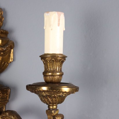 Gruppo 6 applique,Sei Appliques in Bronzo Lavorato a Mot