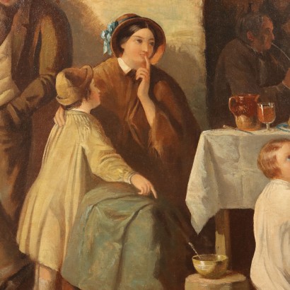 Dipinto Scena Familiare di Interno