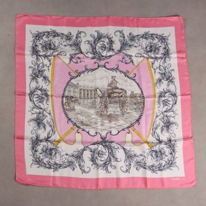 Celine Paris Foulard Vintage Rosa