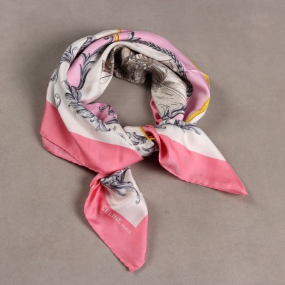 Celine Paris Foulard Vintage Rosa