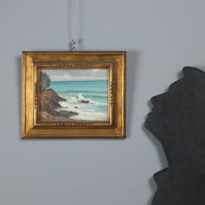 Dipinto di Ercole Garavaglia,Rapallo marina,Ercole Garavaglia,Ercole Garavaglia,Ercole Garavaglia