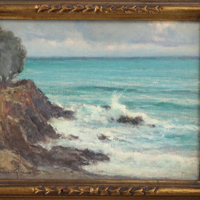 Dipinto di Ercole Garavaglia,Rapallo marina,Ercole Garavaglia,Ercole Garavaglia,Ercole Garavaglia