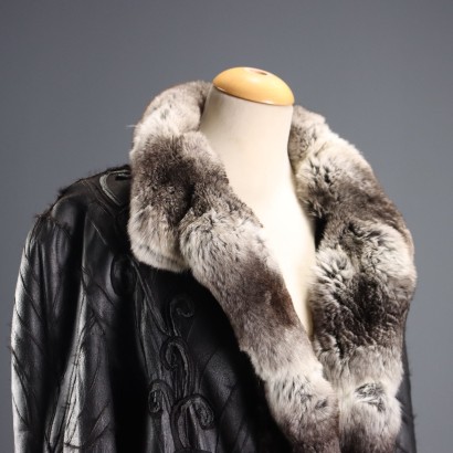 Cappotto in Pelle e Pelliccia Vintage