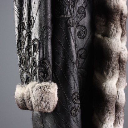 Cappotto in Pelle e Pelliccia Vintage