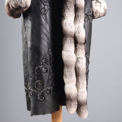 Cappotto in Pelle e Pelliccia Vintage