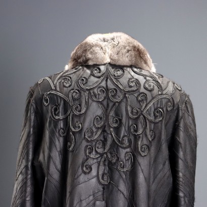 Cappotto in Pelle e Pelliccia Vintage