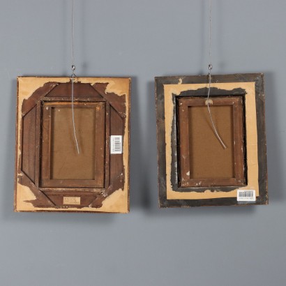 Coppia di dipinti Paesaggi con Figure,Coppia di paesaggi con figure,Coppia di Dipinti Paesaggi con Figure