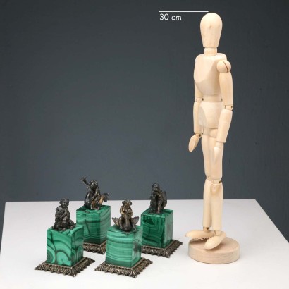 Gruppo di Sculture in Argento e Malach