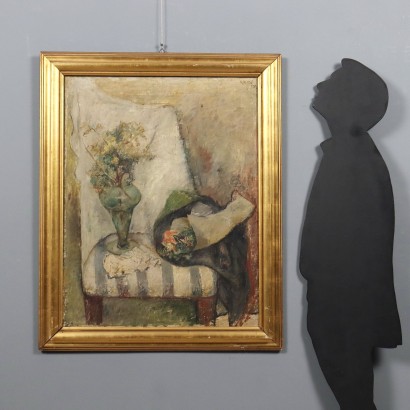 Dipinto di Gino Moro,Composizione con fiori in vaso,Gino Moro,Gino Moro,Gino Moro
