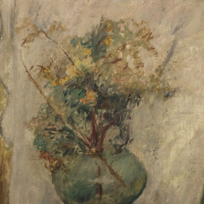 Dipinto di Gino Moro,Composizione con fiori in vaso,Gino Moro,Gino Moro,Gino Moro
