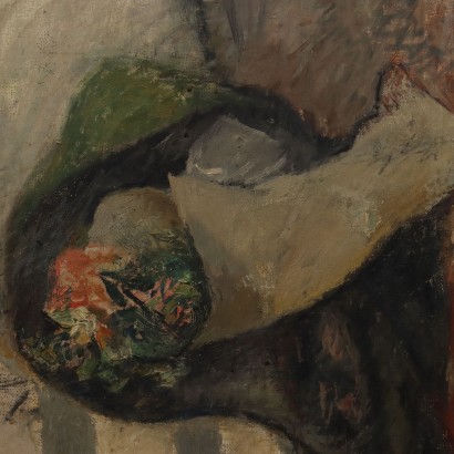 Dipinto di Gino Moro,Composizione con fiori in vaso,Gino Moro,Gino Moro,Gino Moro