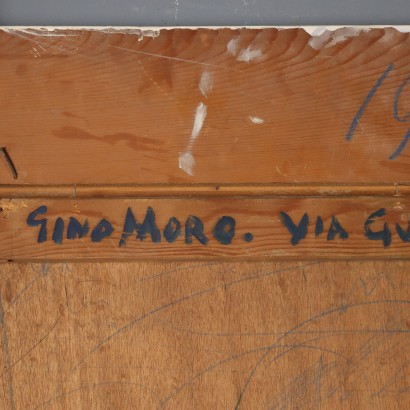 Dipinto di Gino Moro,Paesaggio dopo la pioggia,Gino Moro,Gino Moro,Gino Moro