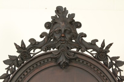 Hall, reich geschnitzt, Gentilizzi Abzeichen, Masken, Karyatiden, stattliche Sideboard, anzeigen, Schränke und Regal, wieder Leder, Leder, Tisch Fenn