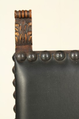 Hall, reich geschnitzt, Gentilizzi Abzeichen, Masken, Karyatiden, stattliche Sideboard, anzeigen, Schränke und Regal, wieder Leder, Leder, Tisch Fenn