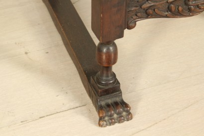 Hall, reich geschnitzt, Gentilizzi Abzeichen, Masken, Karyatiden, stattliche Sideboard Anzeige Schränke und Regal, wieder Leder, Leder, Gentilizzi, FrattinoSala, Wappen geschnitzt Tisch reich Mascheroni, Karyatiden, stattliche Sideboard, Alz