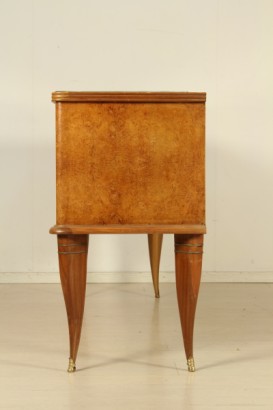 Móvil 40-50 años bufé con espejo, madera contrachapada, vidrio, mármol efecto latón detalles, decorado espejo, buen estado