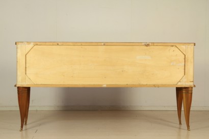 Móvil 40-50 años bufé con espejo, madera contrachapada, vidrio, mármol efecto latón detalles, decorado espejo, buen estado