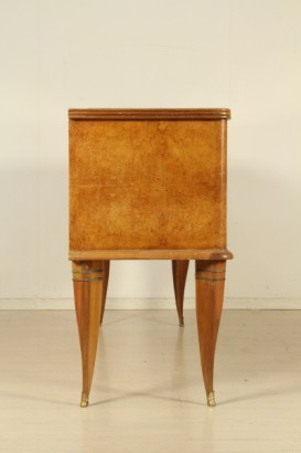 Móvil 40-50 años bufé con espejo, madera contrachapada, vidrio, mármol efecto latón detalles, decorado espejo, buen estado