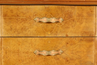Móvil 40-50 años bufé con espejo, madera contrachapada, vidrio, mármol efecto latón detalles, decorado espejo, buen estado
