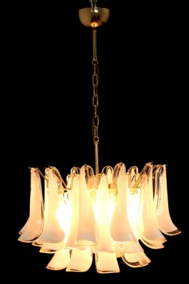 curved glass chandelier