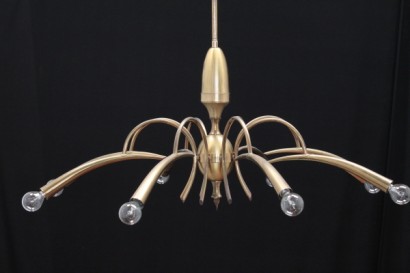 8 lights brass chandelier, olive bulbs, # {* $ 0 $ *}, eight lights chandelier, brass chandelier, designer chandelier, modern antique chandelier, vintage chandelier, 60s chandelier, # chandelieranni60, #lampadariodidesign, #lampadariomodernariato, #lampadariovintage