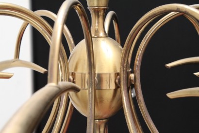 8 lights brass chandelier, olive bulbs, # {* $ 0 $ *}, eight lights chandelier, brass chandelier, designer chandelier, modern antique chandelier, vintage chandelier, 60s chandelier, # chandelieranni60, #lampadariodidesign, #lampadariomodernariato, #lampadariovintage