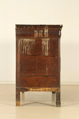 Cappuccino Dresser, feet plinth, four drawers, tulip-shaped Gorge