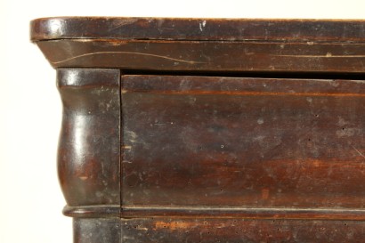 Cappuccino Dresser, feet plinth, four drawers, tulip-shaped Gorge